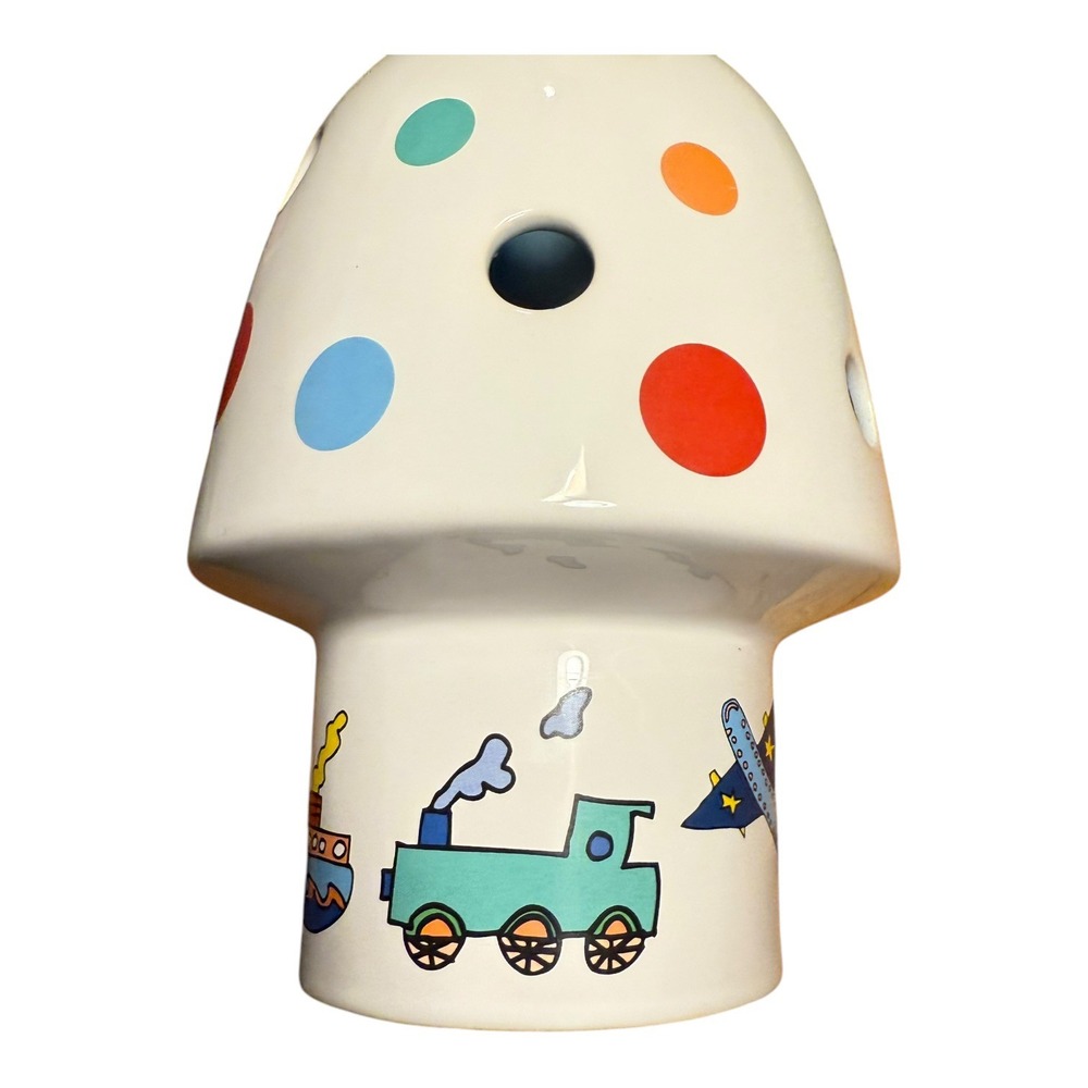 MUSHROOM TOADSTOOL LAMP by WHITE RABBIT ENGLAND Ceramic Nightlight Lamp 9" Tall - Picture 2 of 12